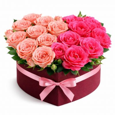 Цветы в коробке «Флористический микс»